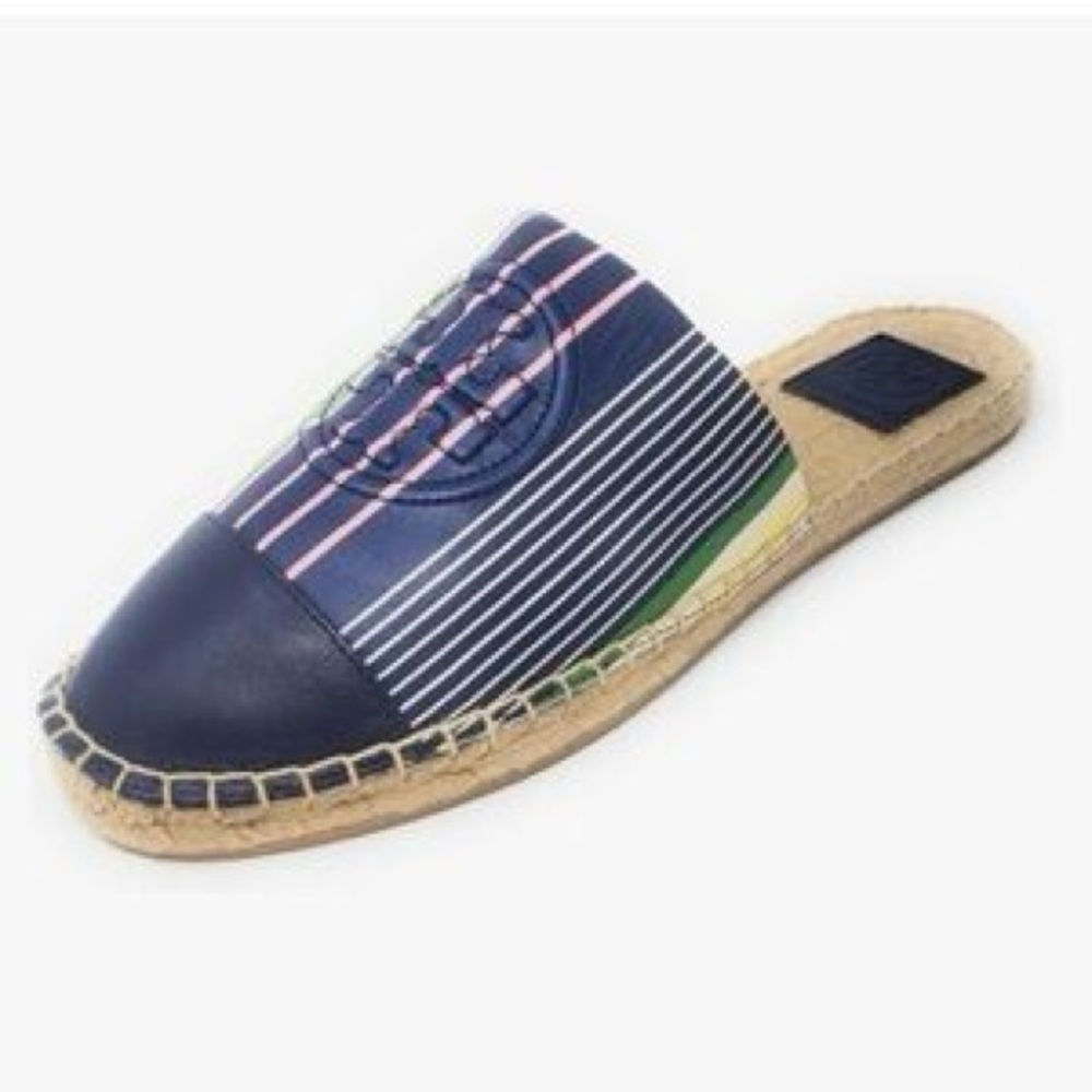 TORY BURCH Striped Espadrille Slide